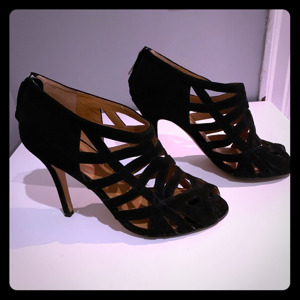 Michael Kors Black Suede Strappy Sandal, Size 8